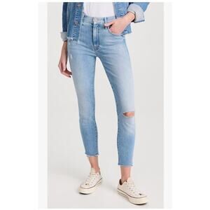 MOTHER The Looker Step Ankle Fray jeans, asking for trouble cut size 26"